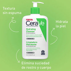 CeraVe Limpiador Hidratante (Piel Normal a Seca) - 473ml
