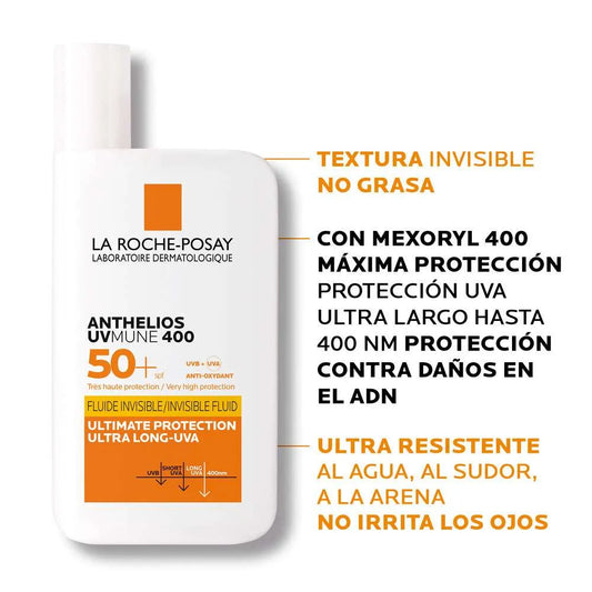 La Roche Posay Anthelios UVMune 400 Fluido Invisible (Sin Color) - 50ml