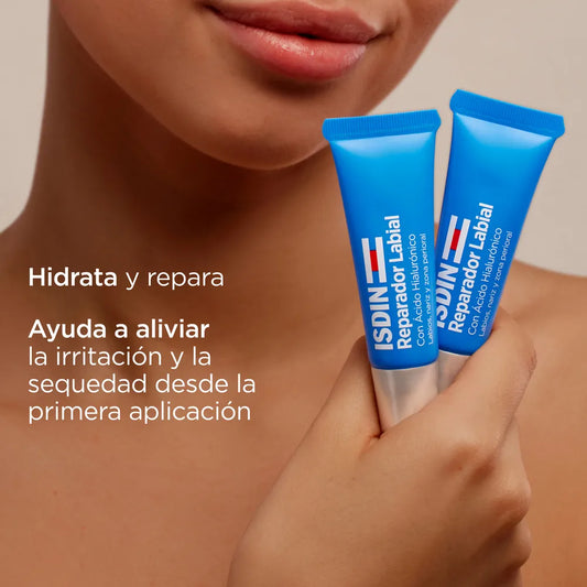 Fotoprotector Isdin Labial Bálsamo Spf50+ Reparador Con Acido Hialuronico - 10ml