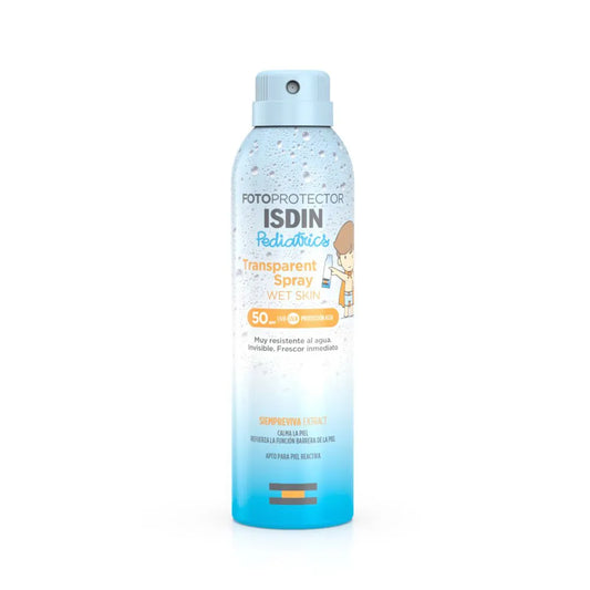 Fotoprotector Isdin Transparent Spray Wet Skin Pediatrics Spf50 - 250ml