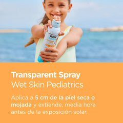 Fotoprotector Isdin Transparent Spray Wet Skin Pediatrics Spf50 - 250ml