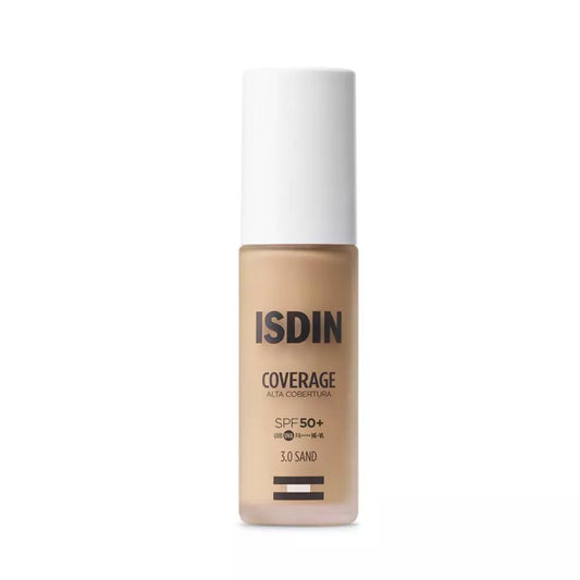 ISDIN Coverage SPF 50+ 3.0 Sand, Base De Maquillaje -30 ml